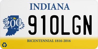 IN license plate 910LGN