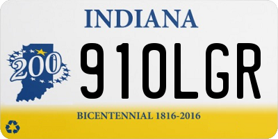 IN license plate 910LGR