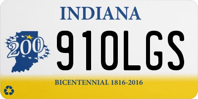 IN license plate 910LGS