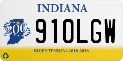 IN license plate 910LGW