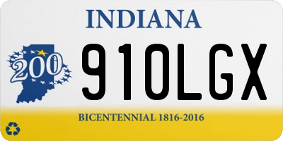 IN license plate 910LGX