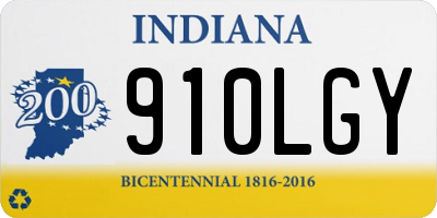 IN license plate 910LGY