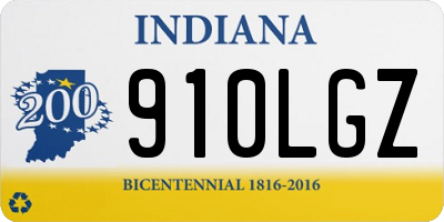 IN license plate 910LGZ