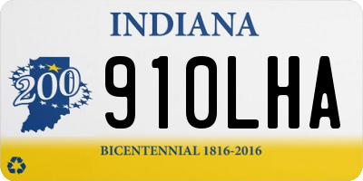 IN license plate 910LHA