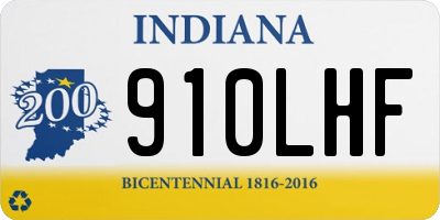 IN license plate 910LHF