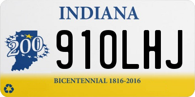 IN license plate 910LHJ
