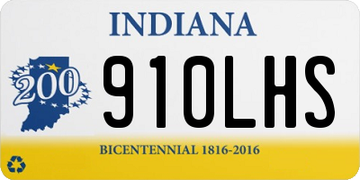IN license plate 910LHS