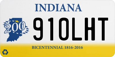 IN license plate 910LHT