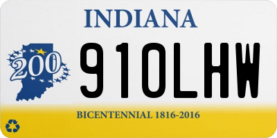 IN license plate 910LHW