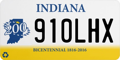 IN license plate 910LHX
