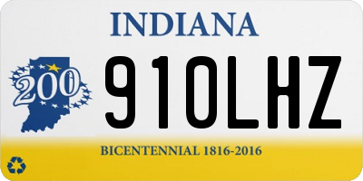 IN license plate 910LHZ