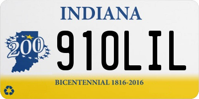 IN license plate 910LIL
