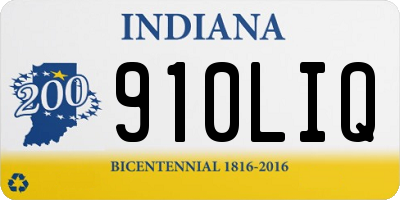 IN license plate 910LIQ