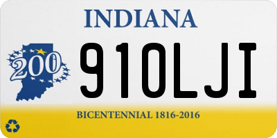 IN license plate 910LJI
