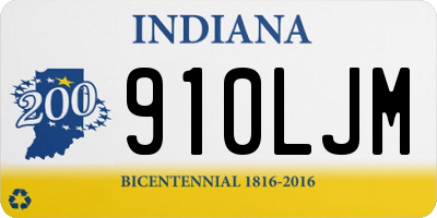 IN license plate 910LJM
