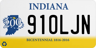 IN license plate 910LJN