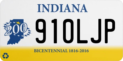 IN license plate 910LJP
