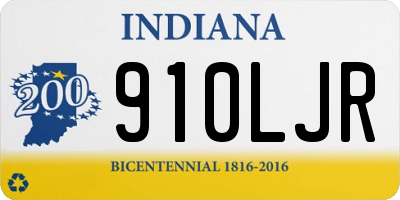 IN license plate 910LJR