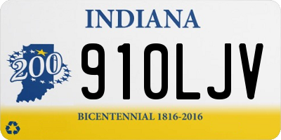 IN license plate 910LJV