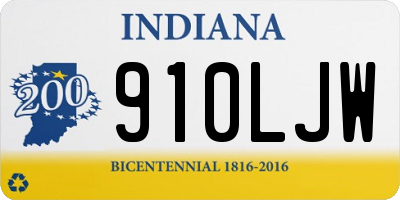 IN license plate 910LJW