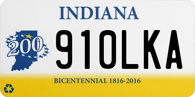IN license plate 910LKA