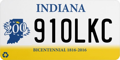 IN license plate 910LKC
