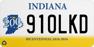 IN license plate 910LKD