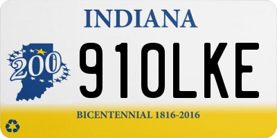 IN license plate 910LKE