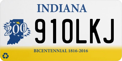 IN license plate 910LKJ