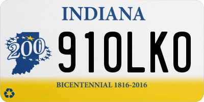 IN license plate 910LKO