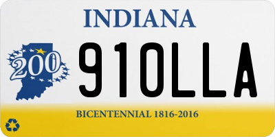 IN license plate 910LLA