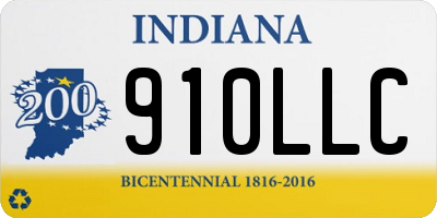 IN license plate 910LLC