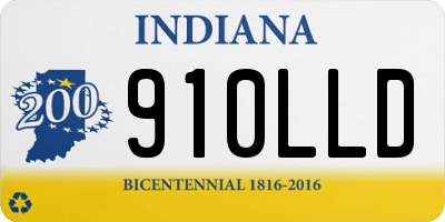 IN license plate 910LLD