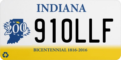 IN license plate 910LLF