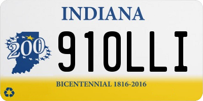 IN license plate 910LLI