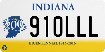 IN license plate 910LLL