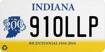 IN license plate 910LLP