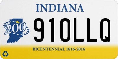 IN license plate 910LLQ