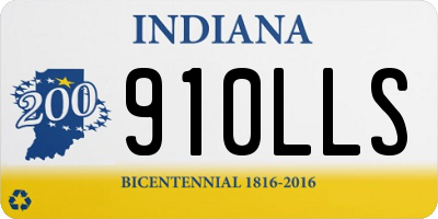 IN license plate 910LLS