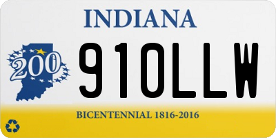 IN license plate 910LLW