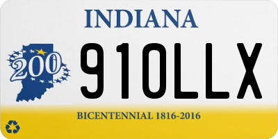 IN license plate 910LLX