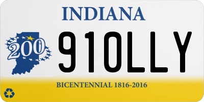 IN license plate 910LLY