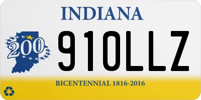 IN license plate 910LLZ