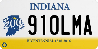 IN license plate 910LMA