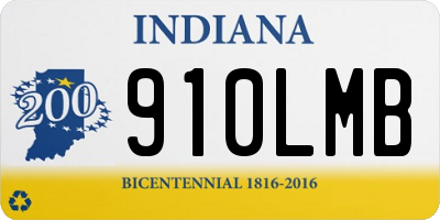 IN license plate 910LMB