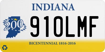IN license plate 910LMF
