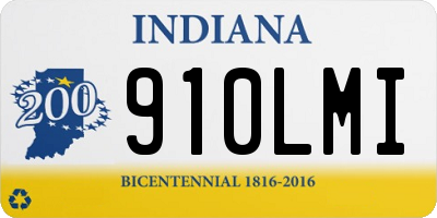 IN license plate 910LMI