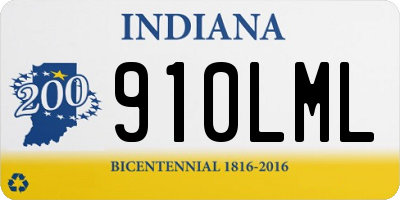 IN license plate 910LML