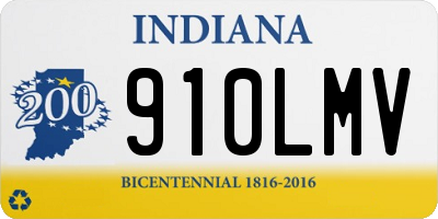 IN license plate 910LMV