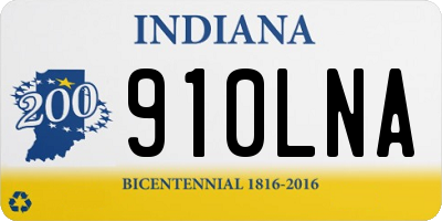 IN license plate 910LNA
